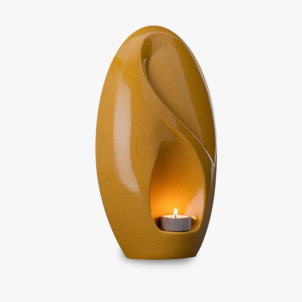 Infinity Adult Cremation Urn for Ashes in Amber