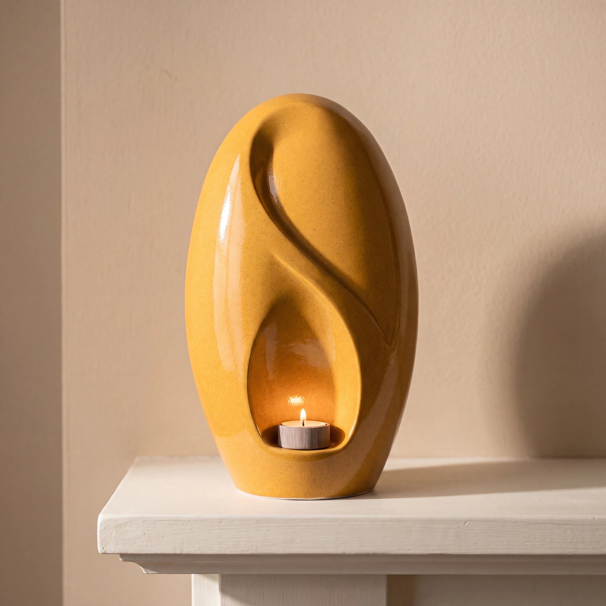 Infinity Adult Cremation Urn for Ashes in Amber