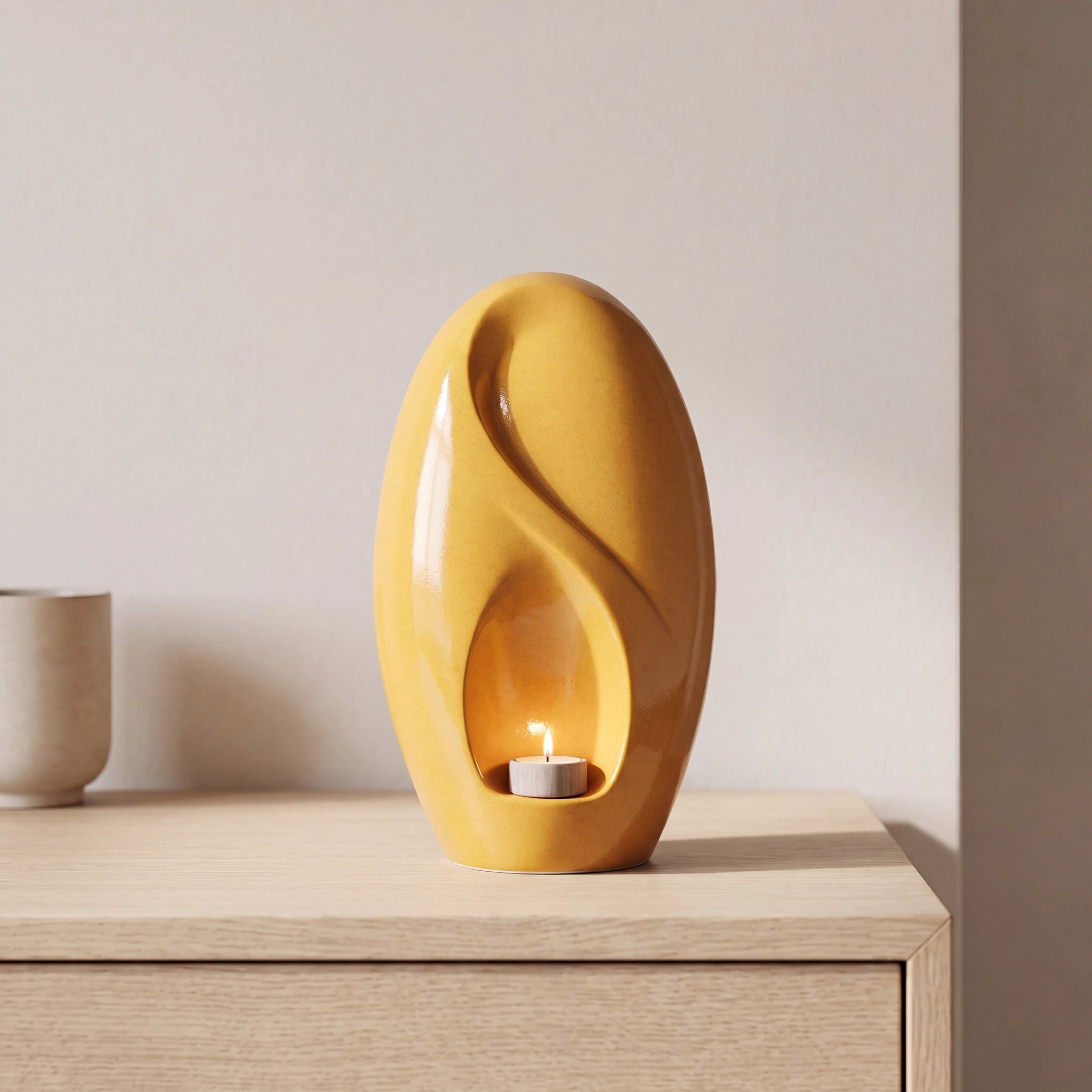 Infinity Adult Cremation Urn for Ashes in Amber