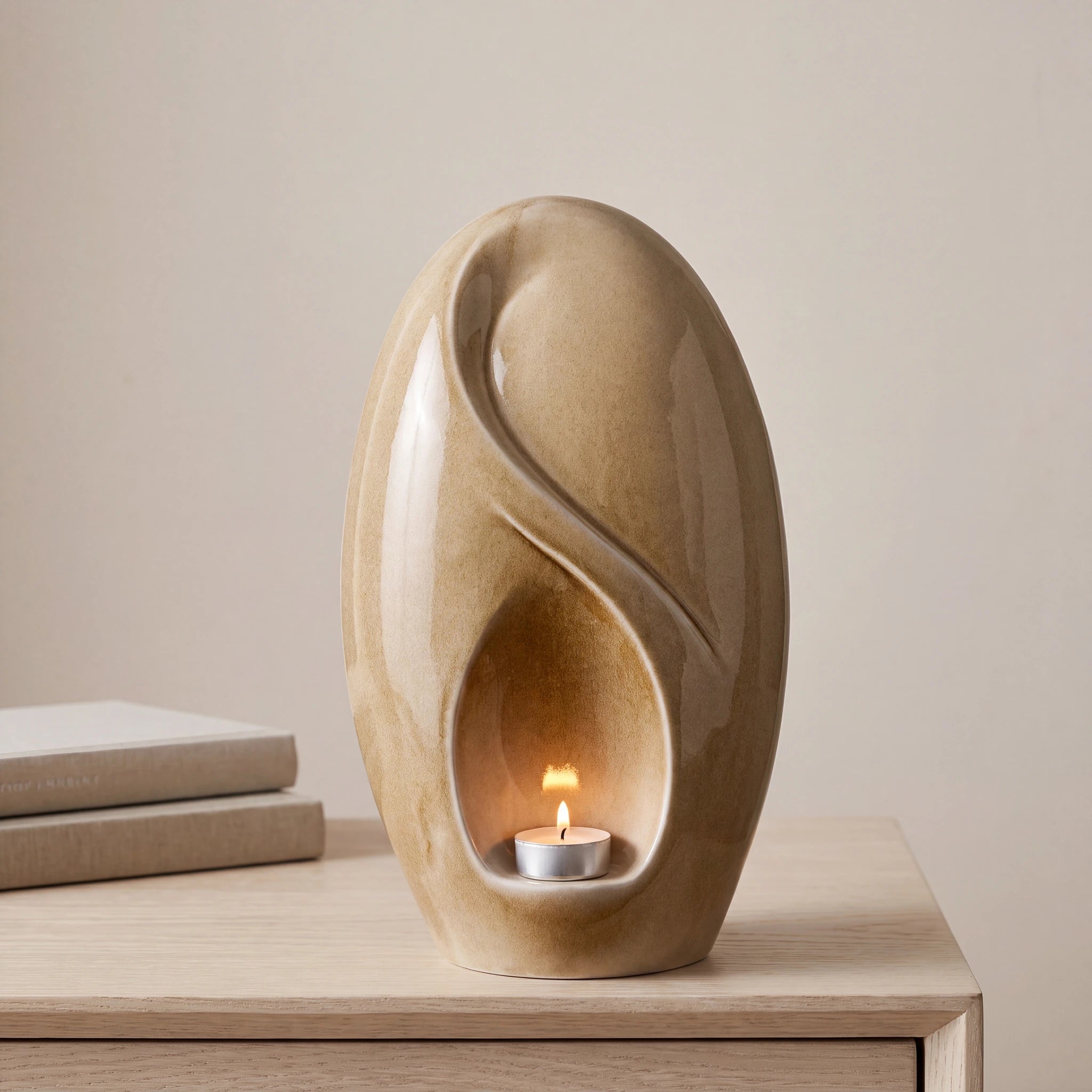 Infinity Adult Cremation Urn for Ashes in Dark Sand