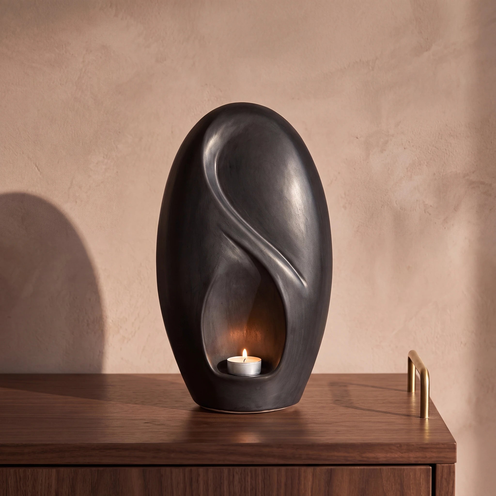 Infinity Adult Cremation Urn for Ashes in Matte Black