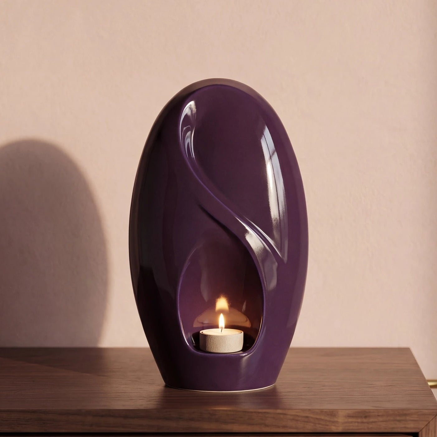 Infinity Adult Cremation Urn for Ashes in Purple