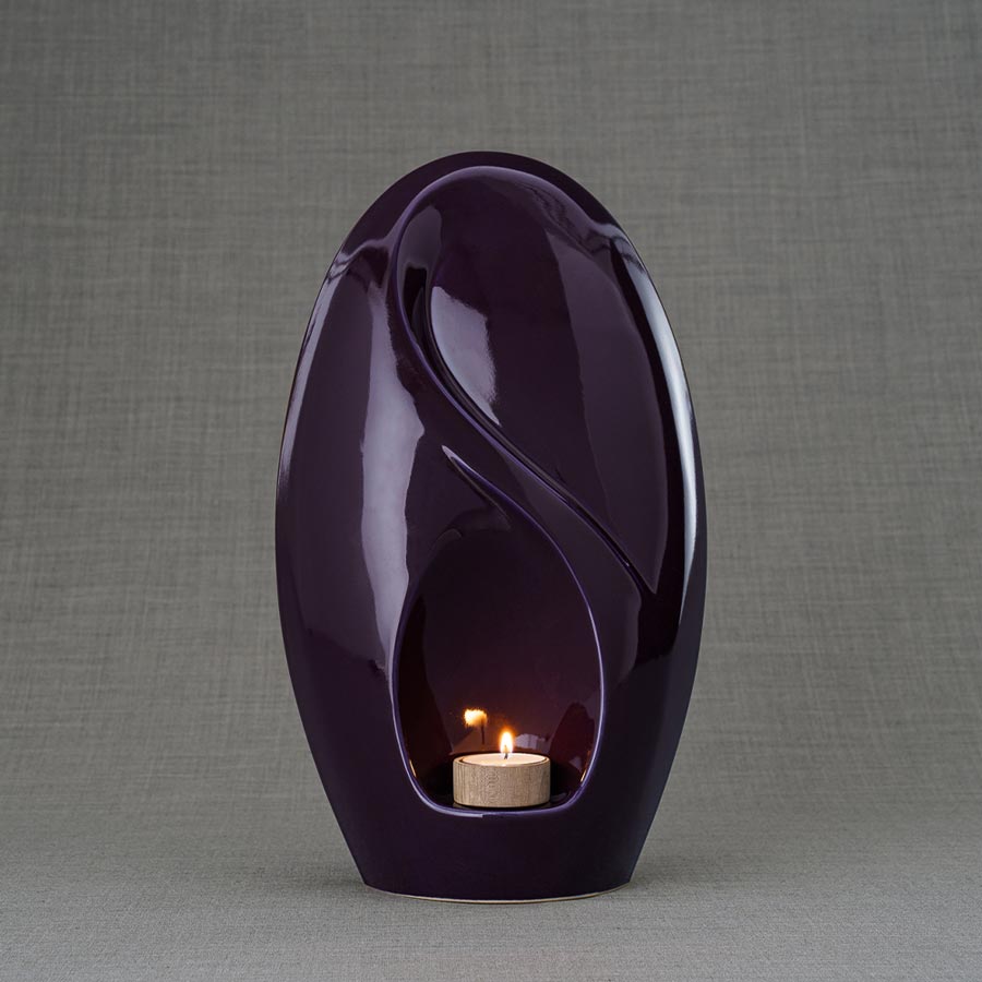 Infinity Adult Urn for Ashes Violet Front View