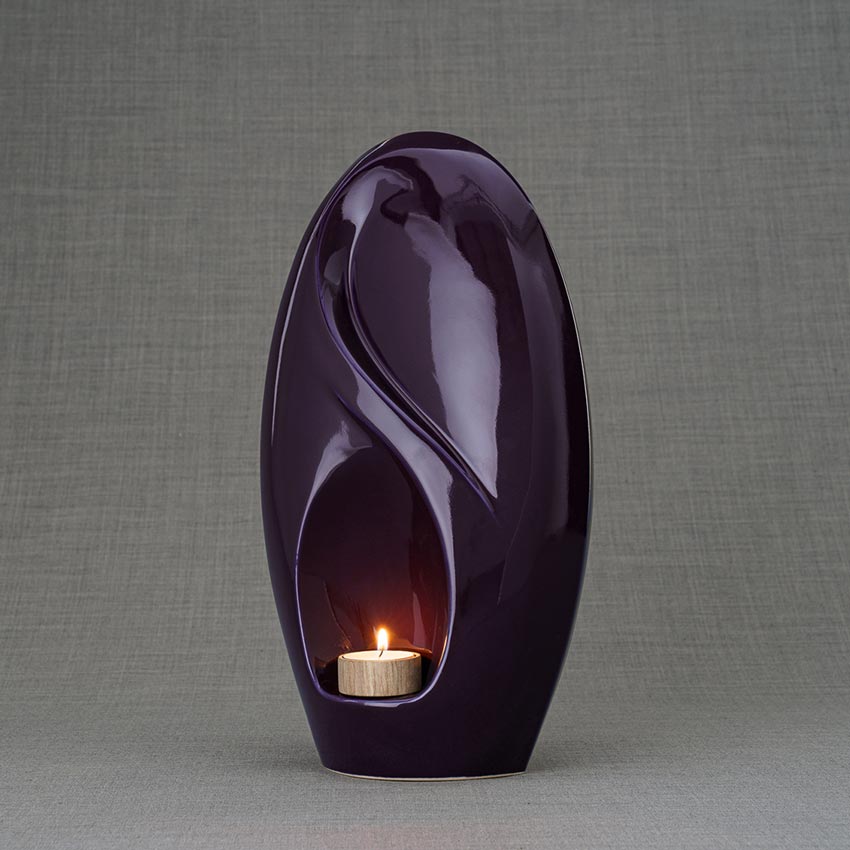 Infinity Adult Cremation Urn for Ashes in Purple