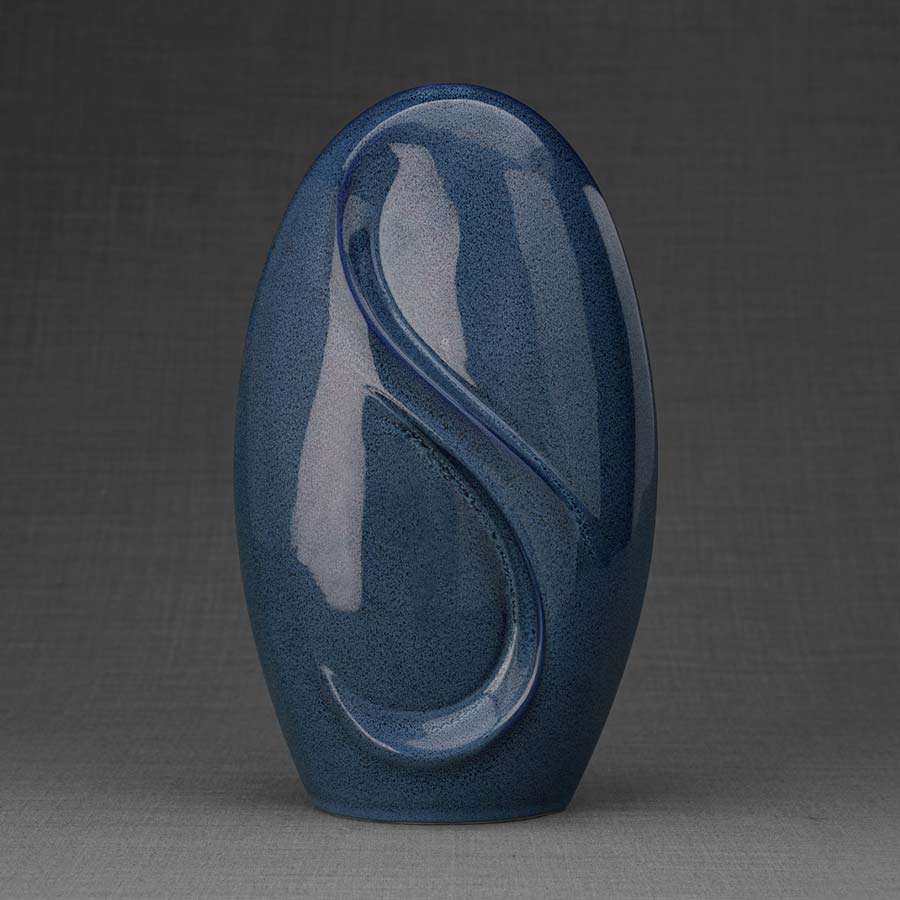 Infinity Adult Urns For Ashes Back View Blue