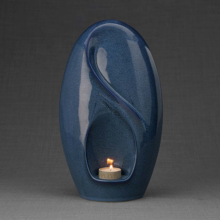 Infinity Adult Cremation Urn for Ashes in Blue