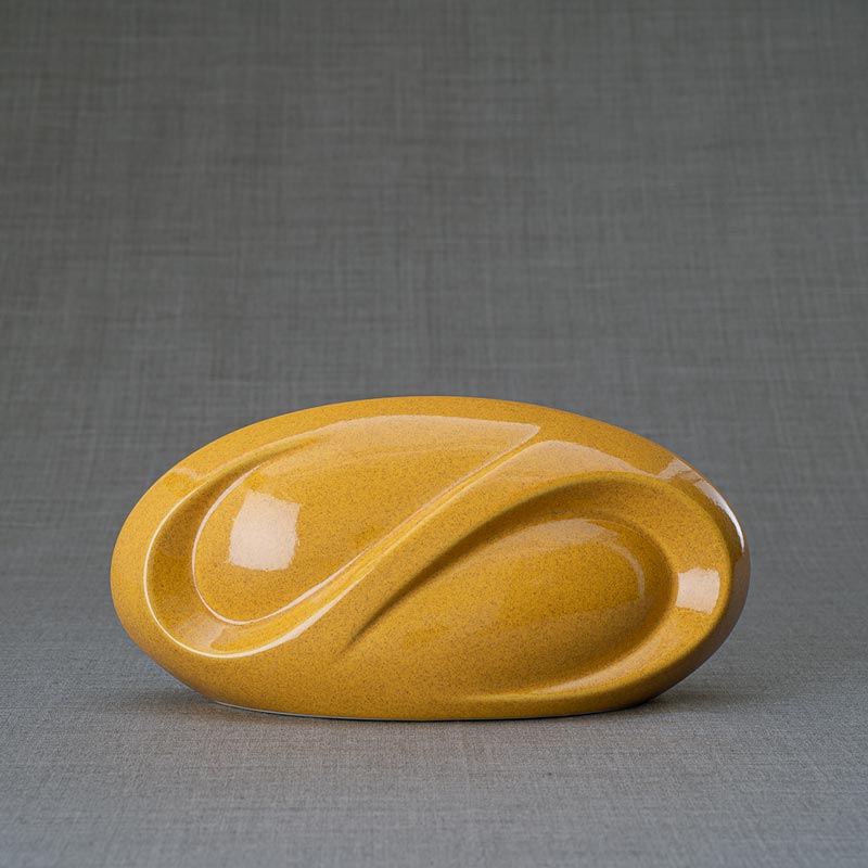Infinity Ashes Keepsake Urn Amber Front View
