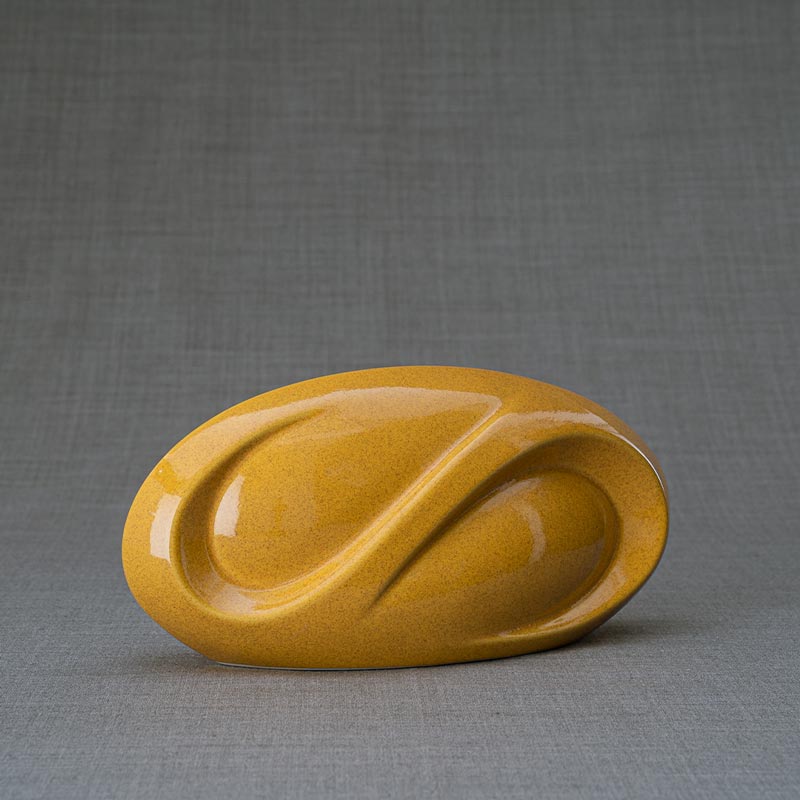 Infinity Ashes Keepsake Urn Amber Left View