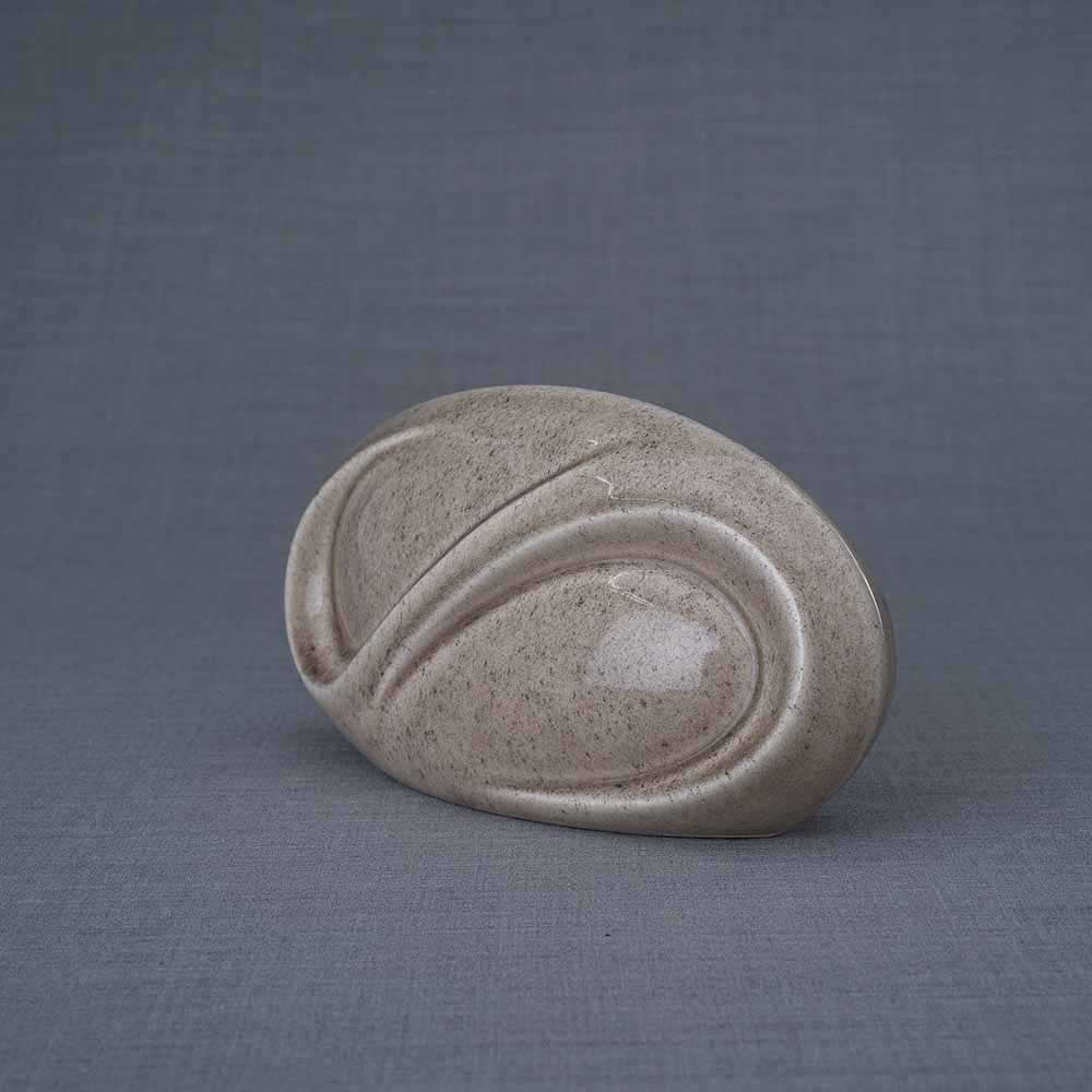 Infinity Small Urn for Ashes in Beige Grey