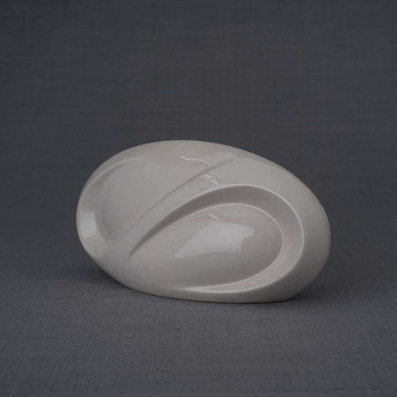 Infinity Small Urn for Ashes in Cream