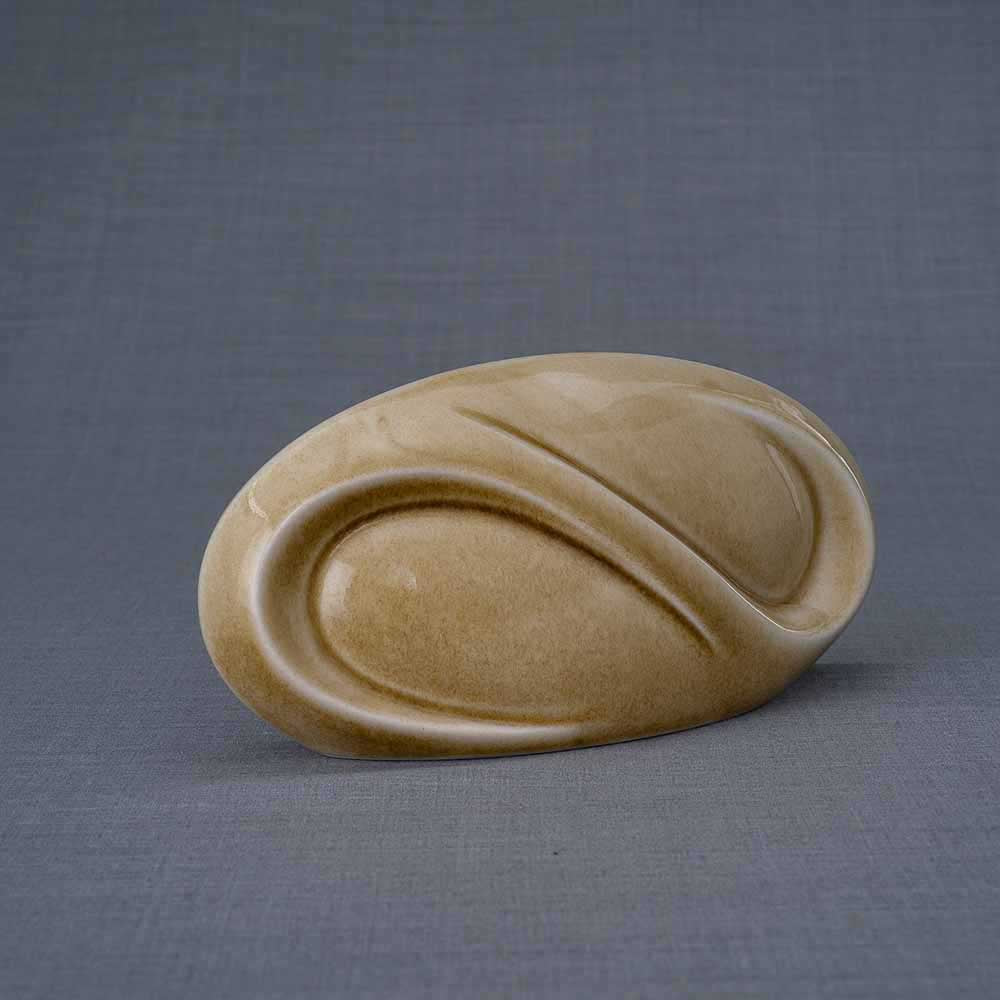 Infinity Ashes Keepsake Urn in Dark Sand Left View