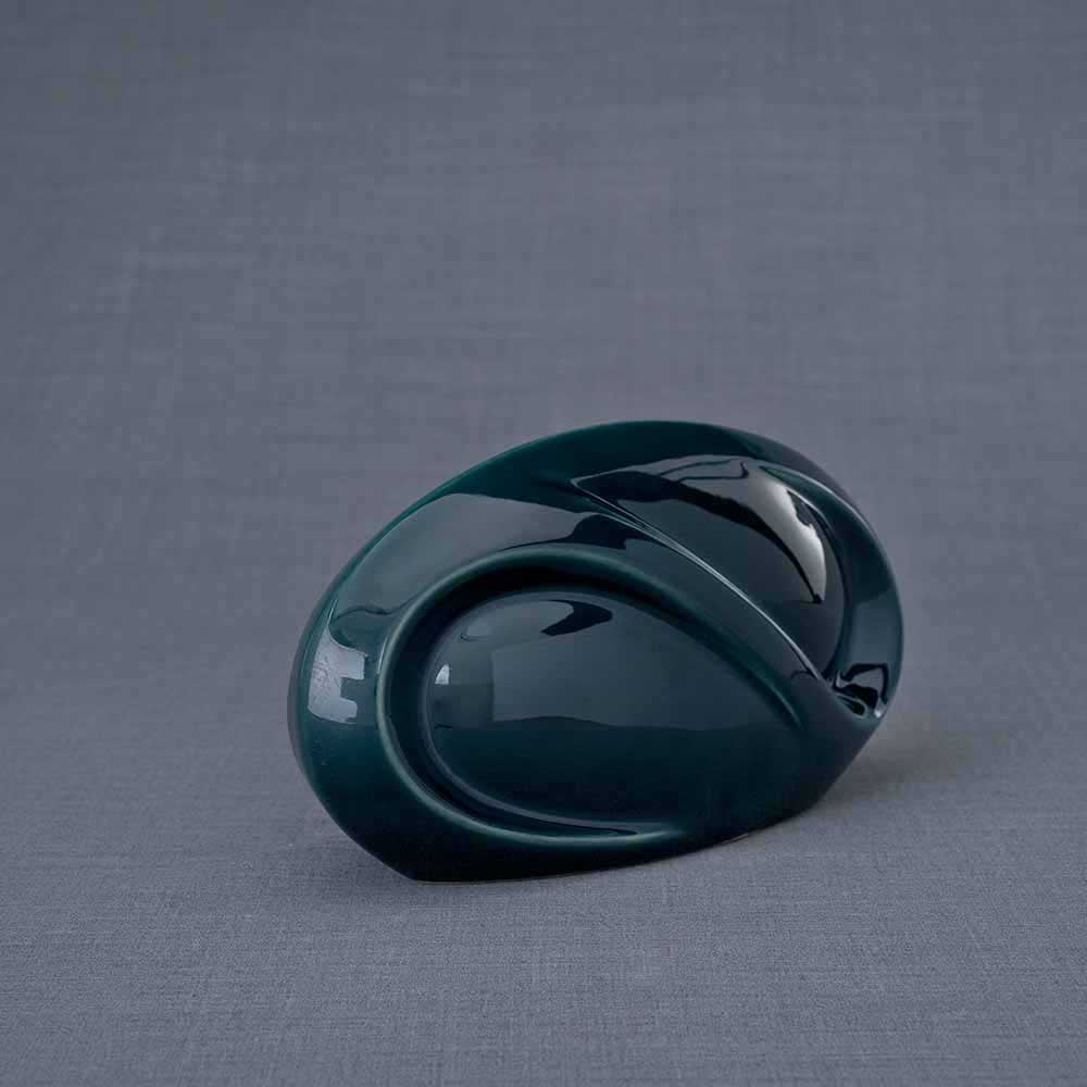 Infinity Ashes Keepsake Urn in Green Left View