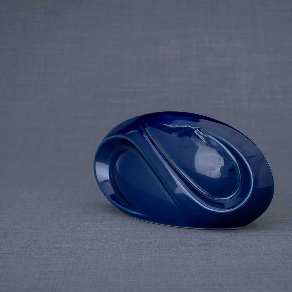 Infinity Small Urn for Ashes in Metallic Blue