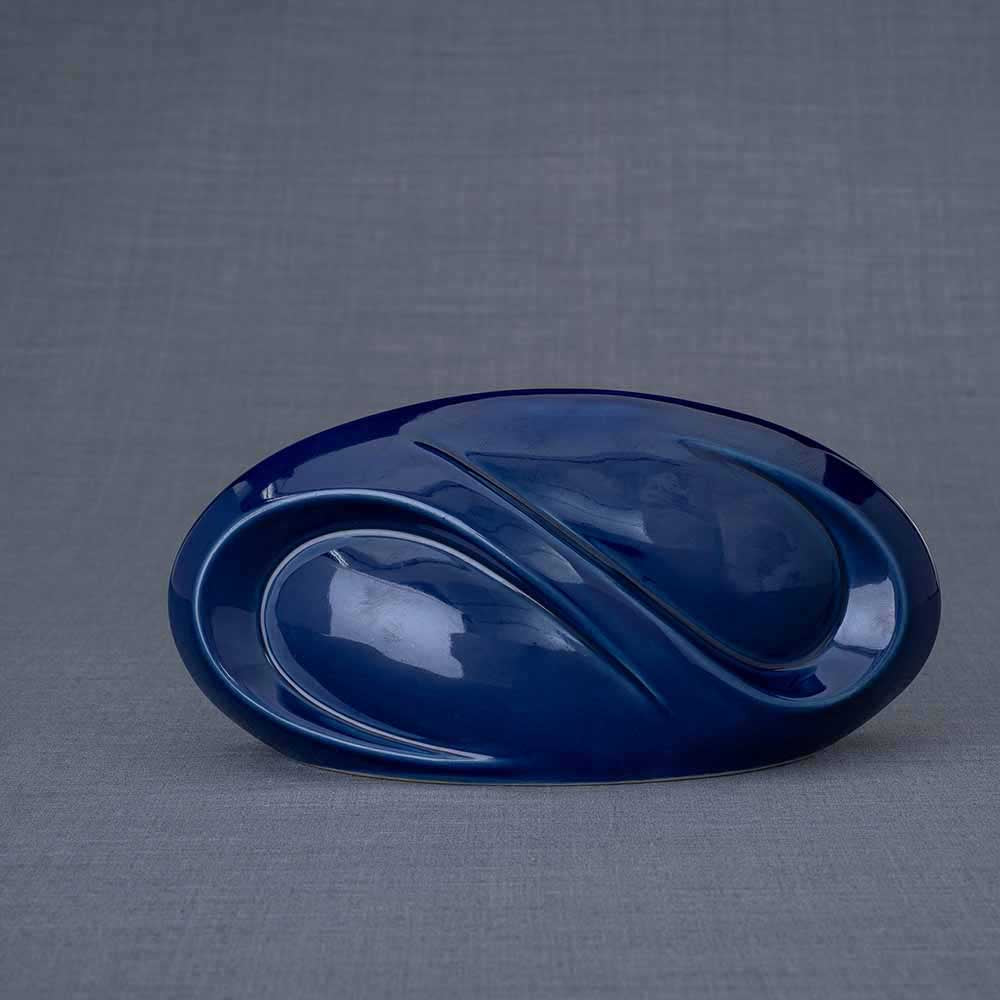 Infinity Ashes Keepsake Urn in Metallic Blue