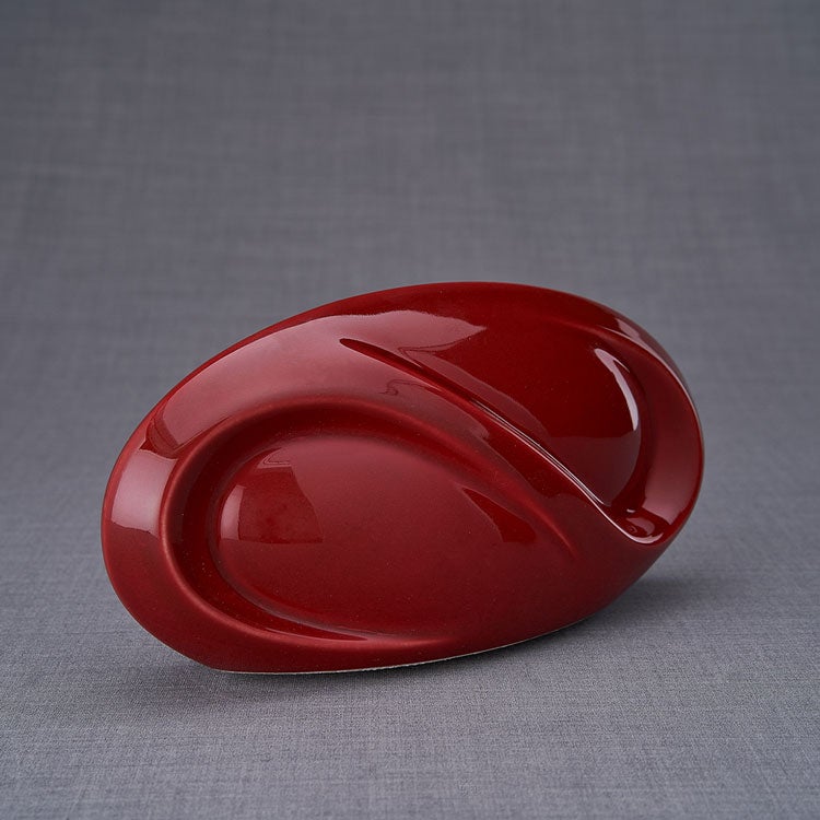Infinity Ashes Keepsake Urn in Red Left View