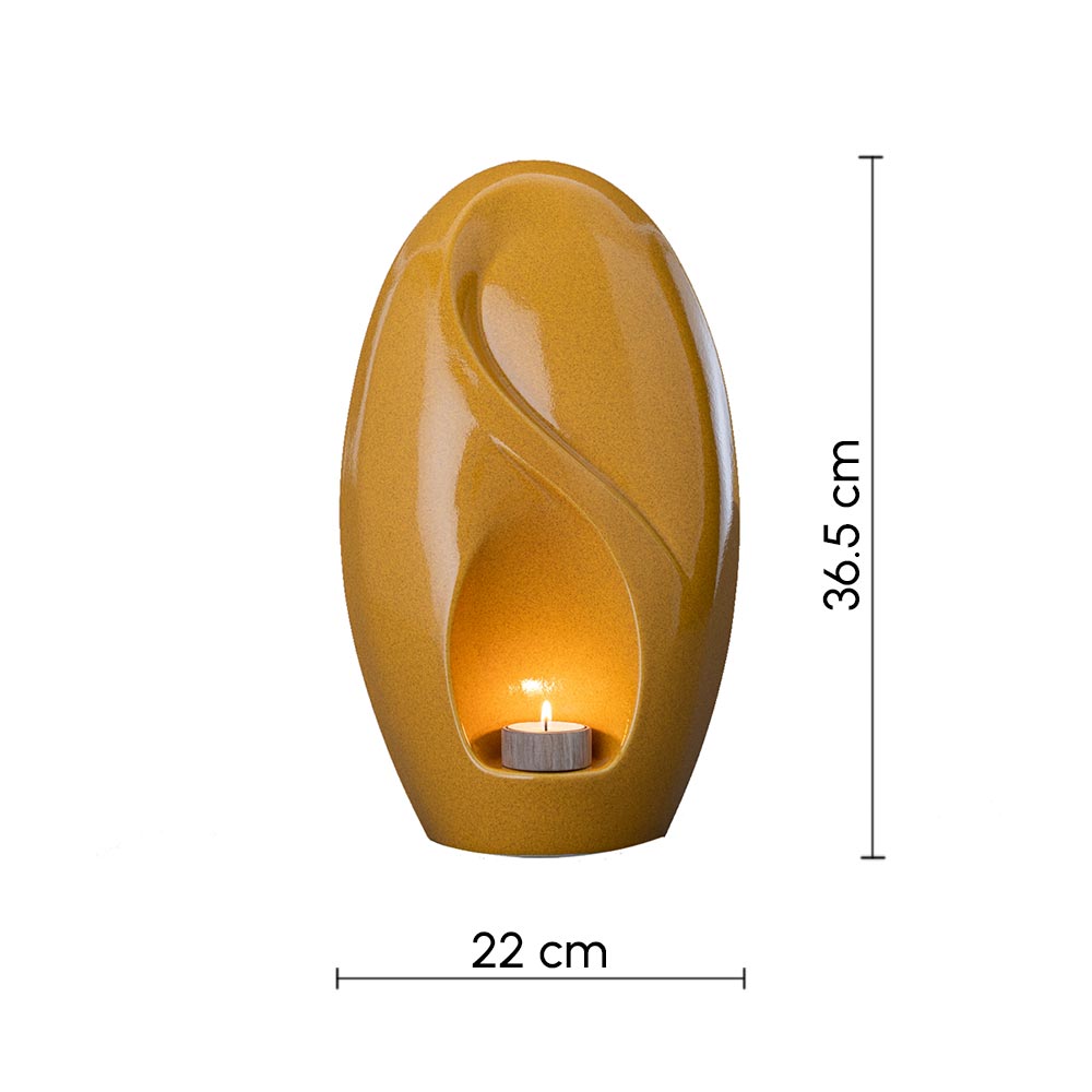 Infinity Cremation Urn for Ashes Amber Dimensions
