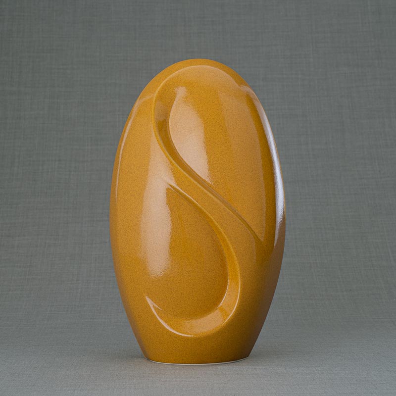 Infinity Cremation Urn for Ashes Amber Rear View