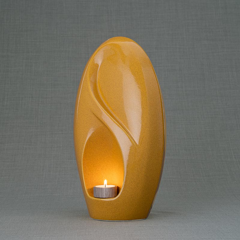 Infinity Adult Cremation Urn for Ashes in Amber