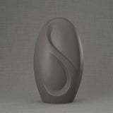 Infinity Adult Cremation Urn for Ashes in Matte Grey