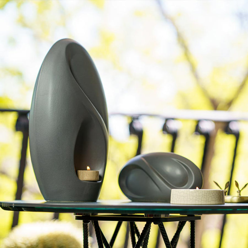 Infinity Adult Cremation Urn for Ashes in Matte Grey