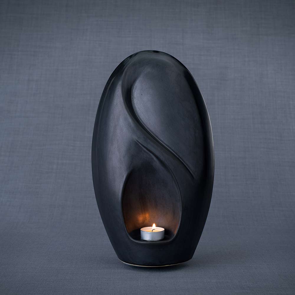 Infinity Cremation Urn for Ashes in Black