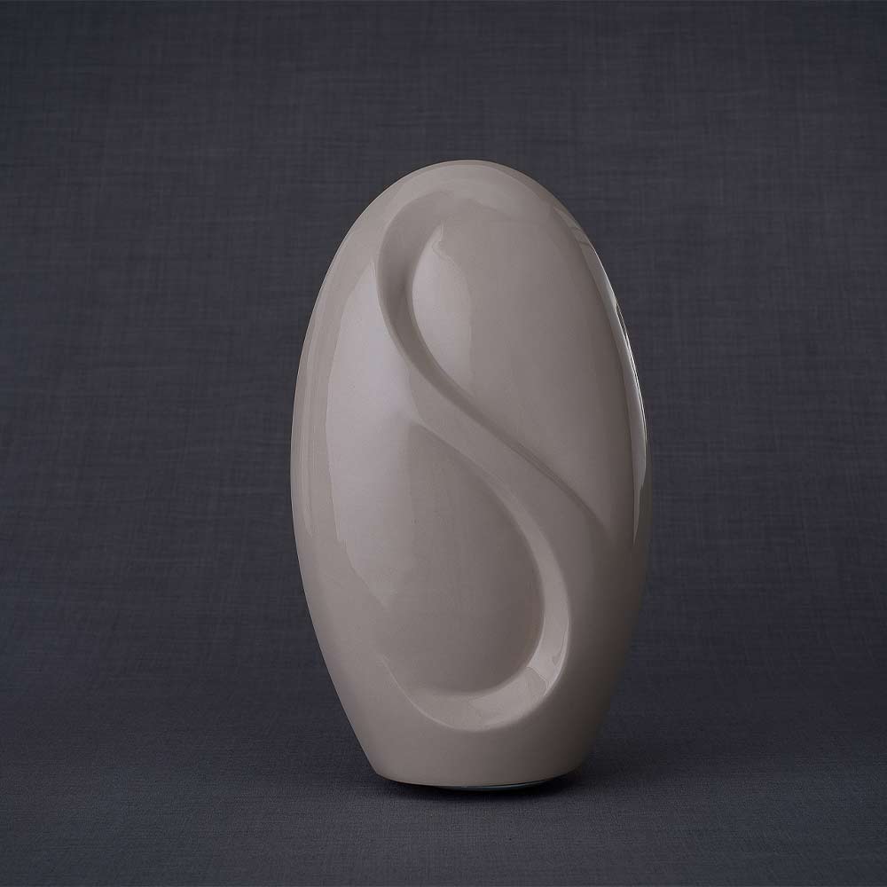 Infinity Adult Cremation Urn for Ashes in Cream