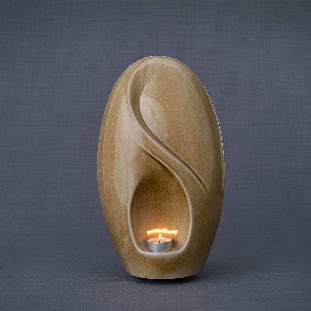 Infinity Cremation Urn for Ashes in Dark Sand