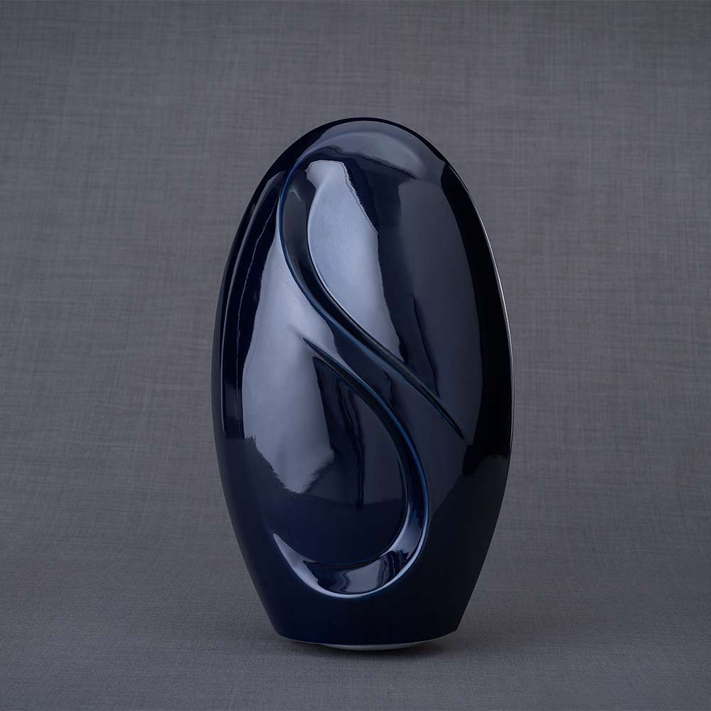 Infinity Adult Cremation Urn for Ashes in Metallic Blue
