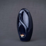 Infinity Adult Cremation Urn for Ashes in Metallic Blue