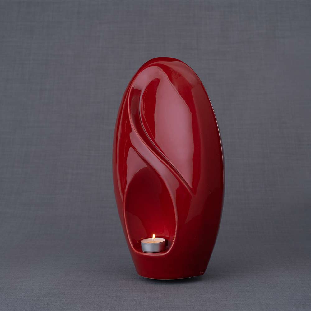 Infinity Adult Cremation Urn for Ashes in Red