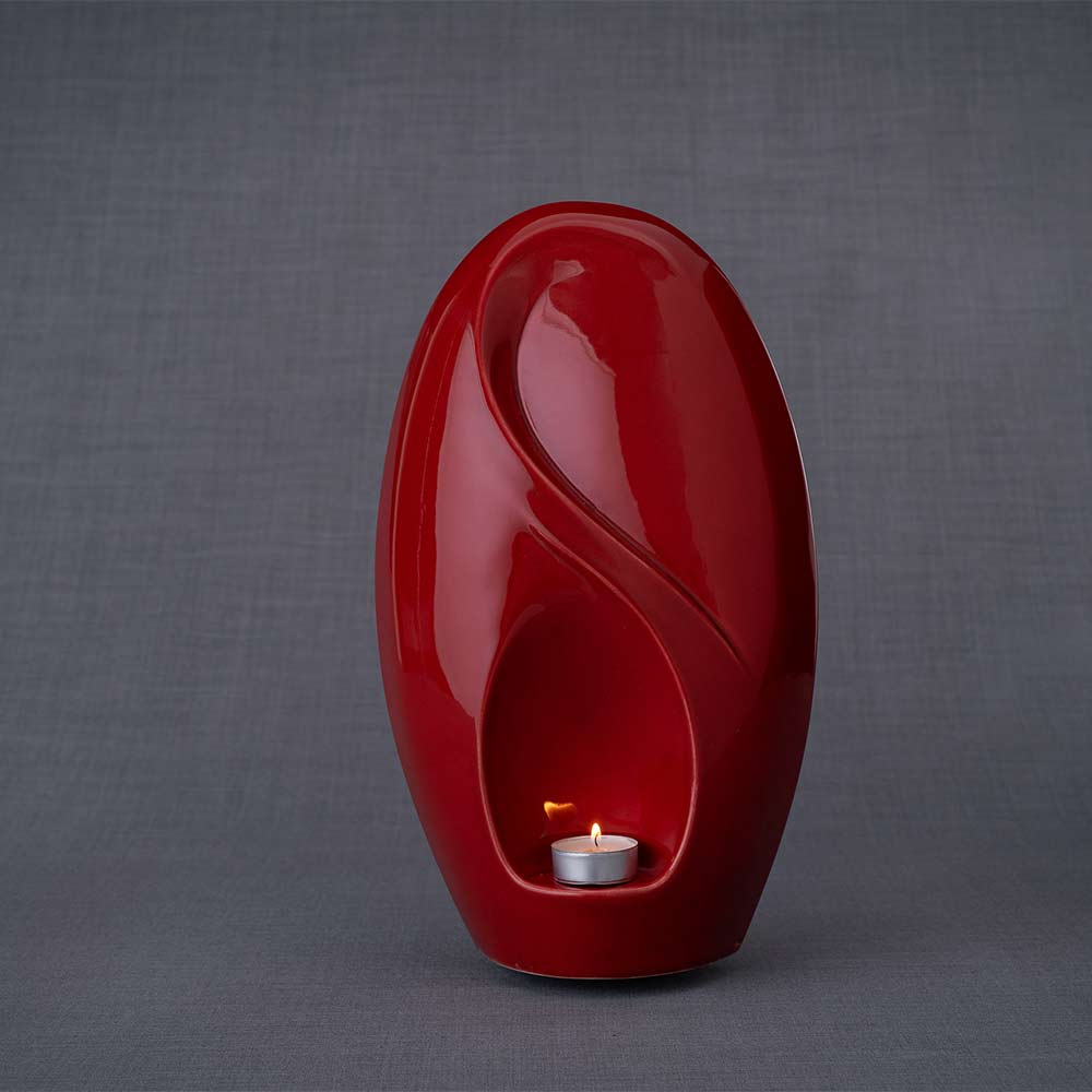 Infinity Adult Cremation Urn for Ashes in Red