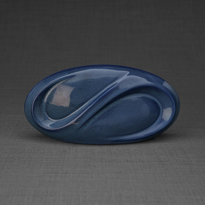 Infinity Small Urn for Ashes in Blue