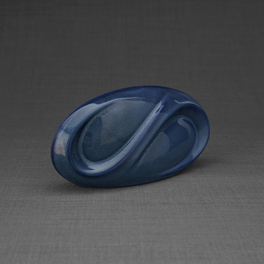 Infinity Small Urn for Ashes in Blue
