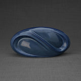 Infinity Small Urn for Ashes in Blue