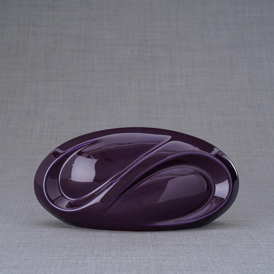 Infinity Small Urn for Ashes Violet Front View