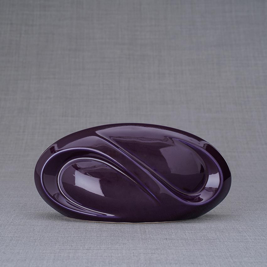 Infinity Small Urn for Ashes Violet Rear View