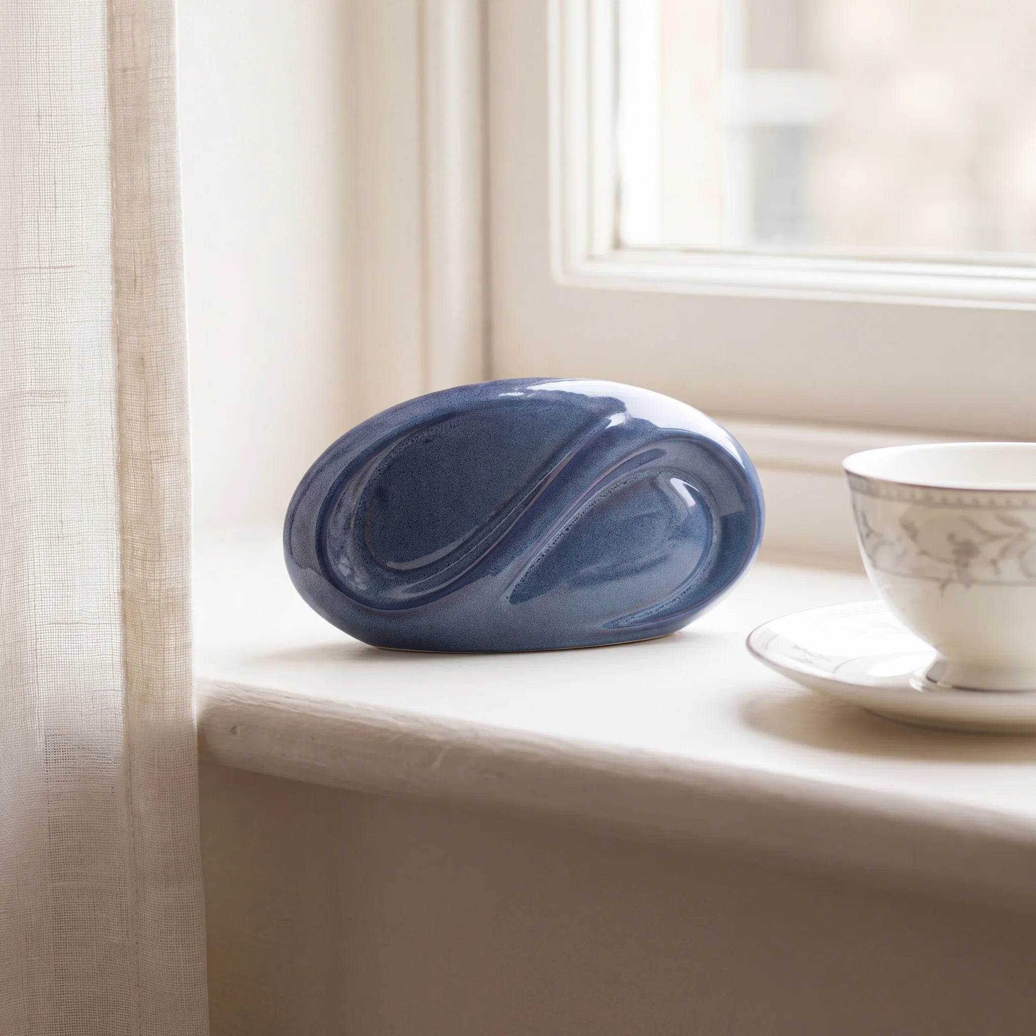 Infinity Small Urn for Ashes in Blue