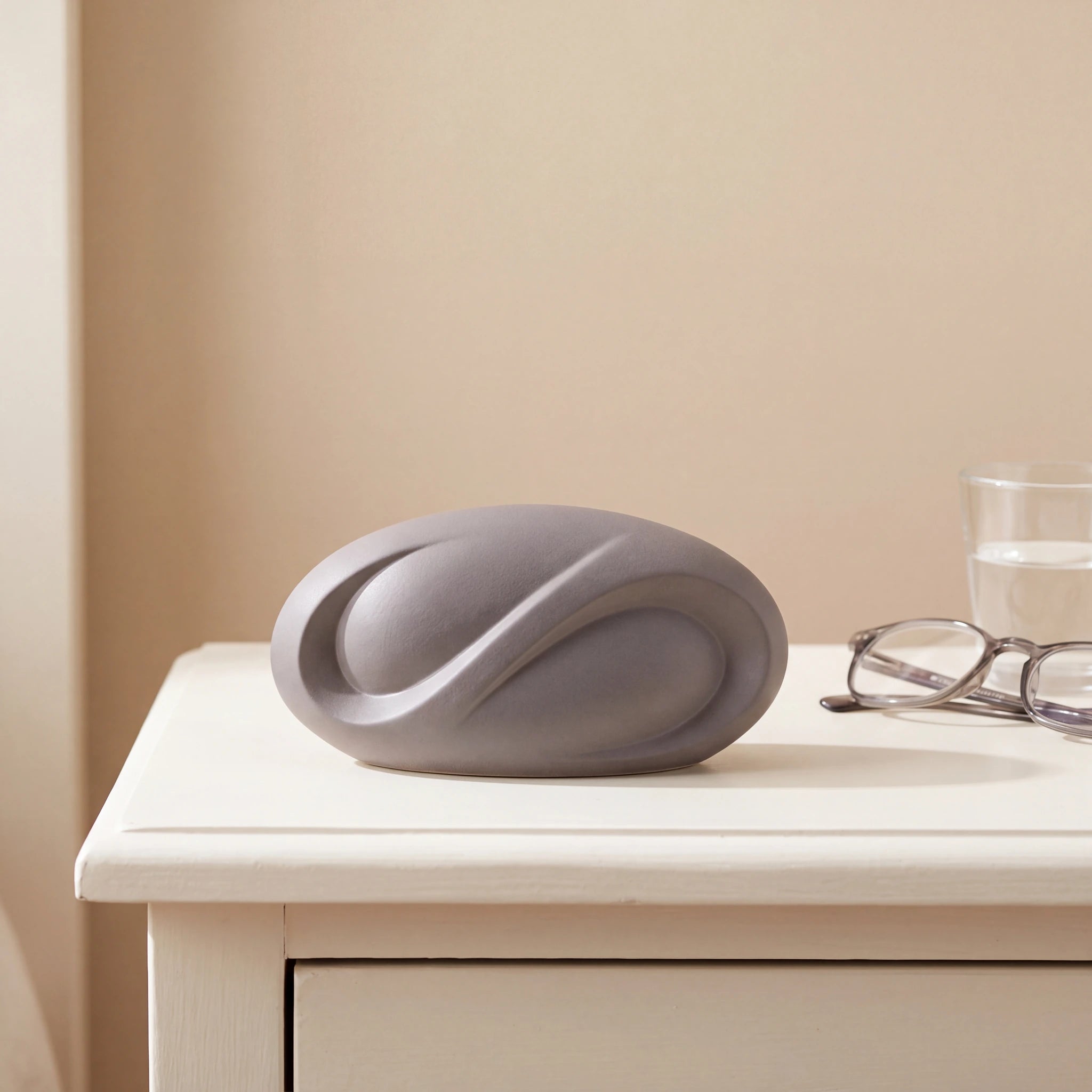 Infinity Small Urn for Ashes in Matte Grey