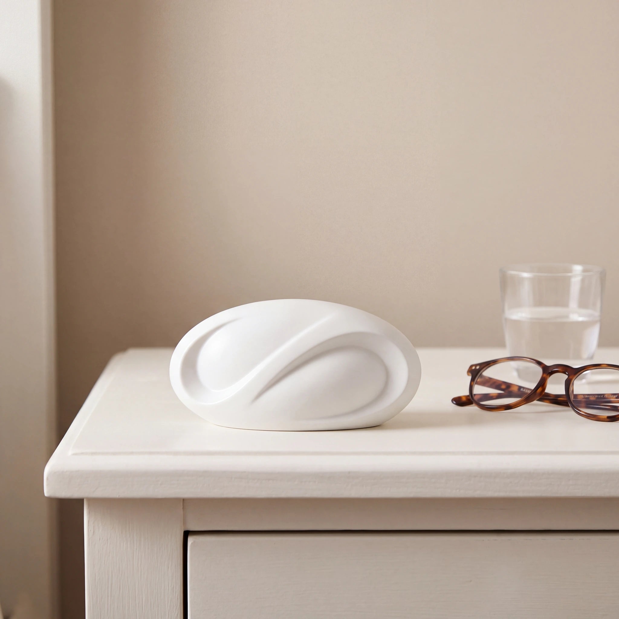 Infinity Small Urn for Ashes in White