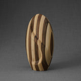 Infinity Striped Wooden Urn for Ashes - Genuine Walnut & Beach