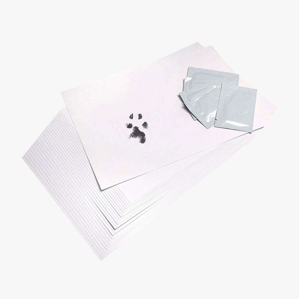 Inkless Print Set  sheets and  inkless wipe Small Paw Print