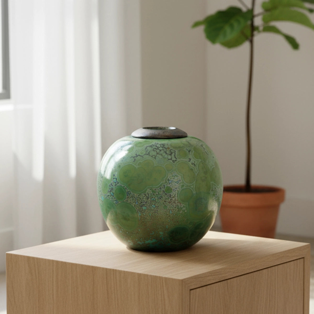 Jadeite Adult Cremation Urn for Ashes