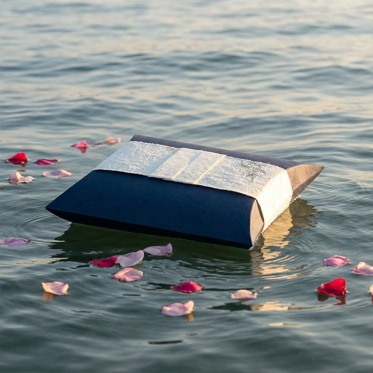 Journey Biodegradable Water Urn for Ashes in Navy - Adult