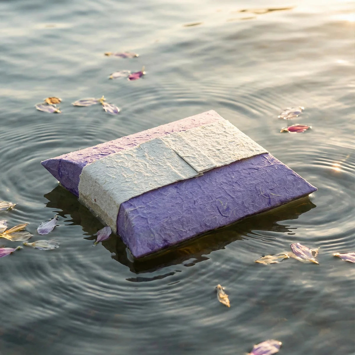 Journey Biodegradable Water Urn for Ashes in Purple - Small