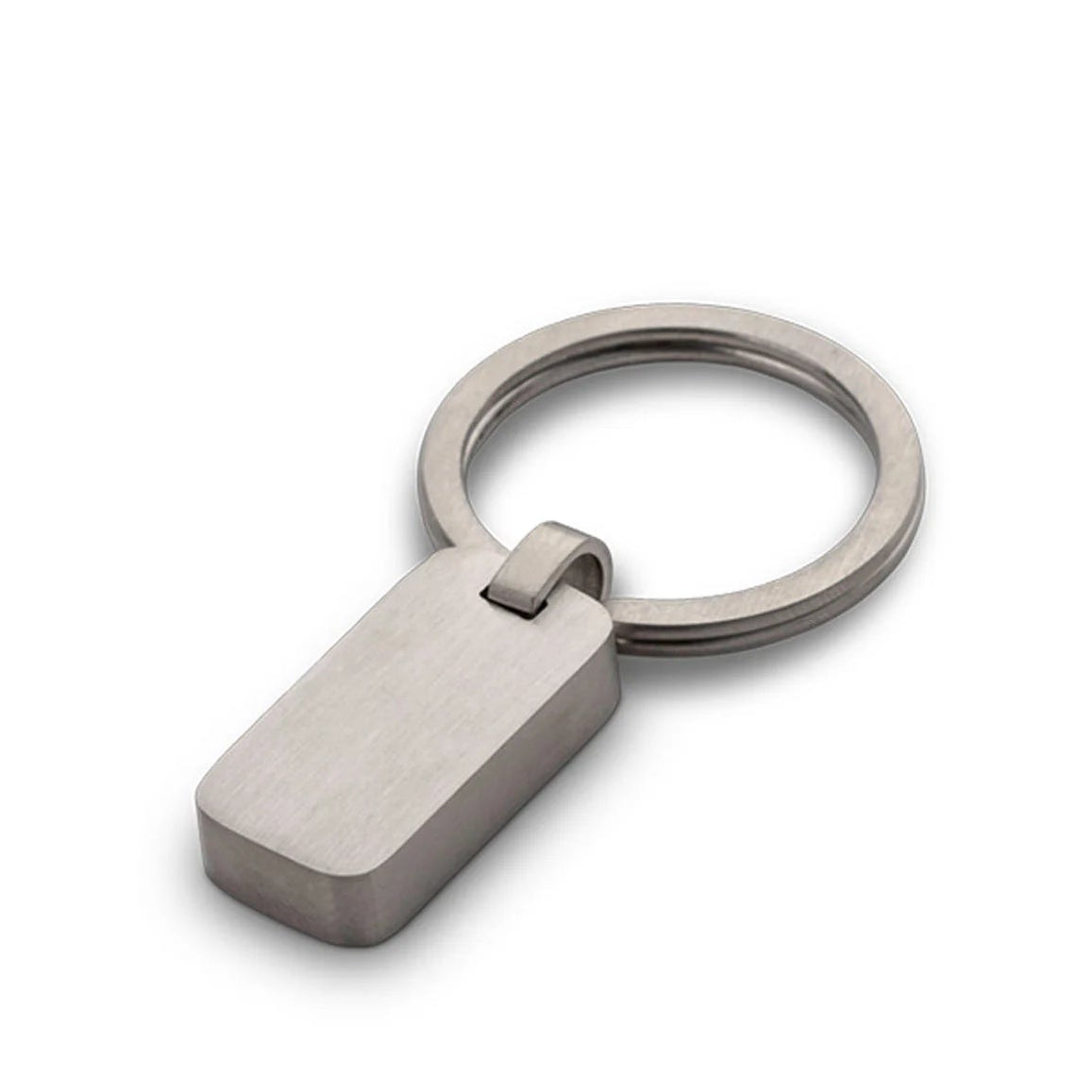 Brushed Metal Memorial Ashes Keyring in Silver