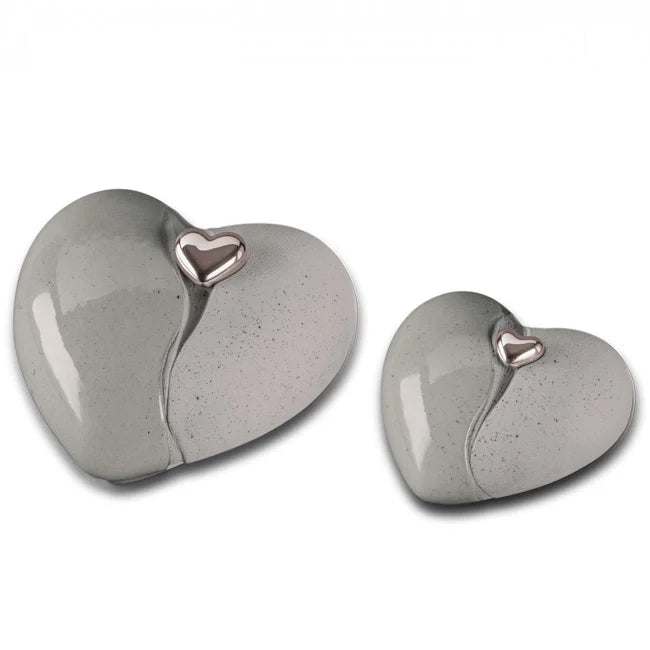 Unity Heart Medium Urn for Ashes with Detachable Keepsake Heart