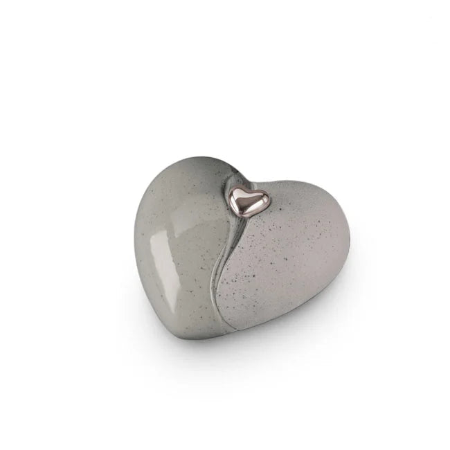 Unity Heart Medium Urn for Ashes with Detachable Keepsake Heart