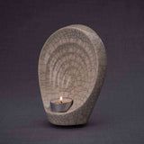 Guardian Angel Small Urn for Ashes in Crackle Glaze