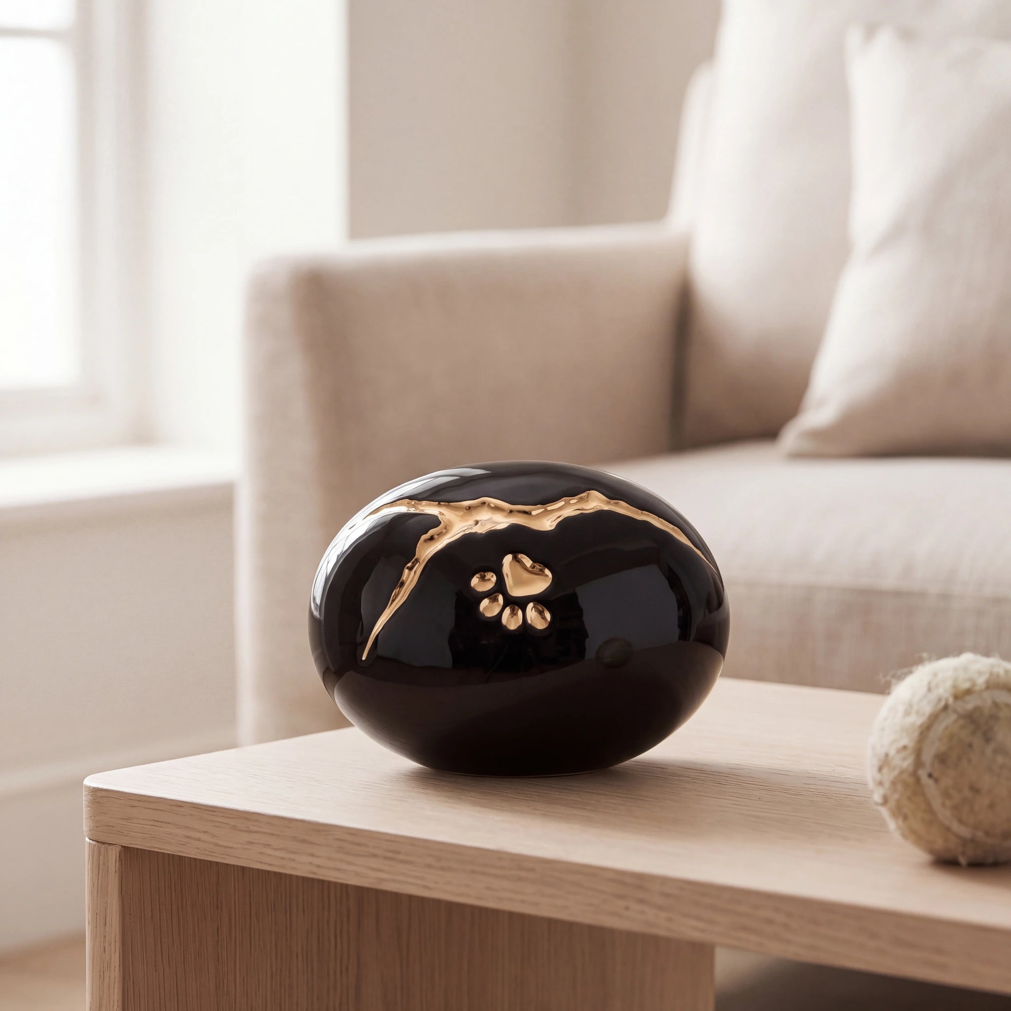 Kintsugi-Pawprint-Pet-Urn-for-Ashes-in-Onyx-Gold-pet_reading_nook