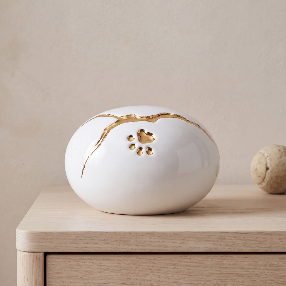 Kintsugi-Pawprint-Pet-Urn-for-Ashes-in-White-Gold-pet_console_ball